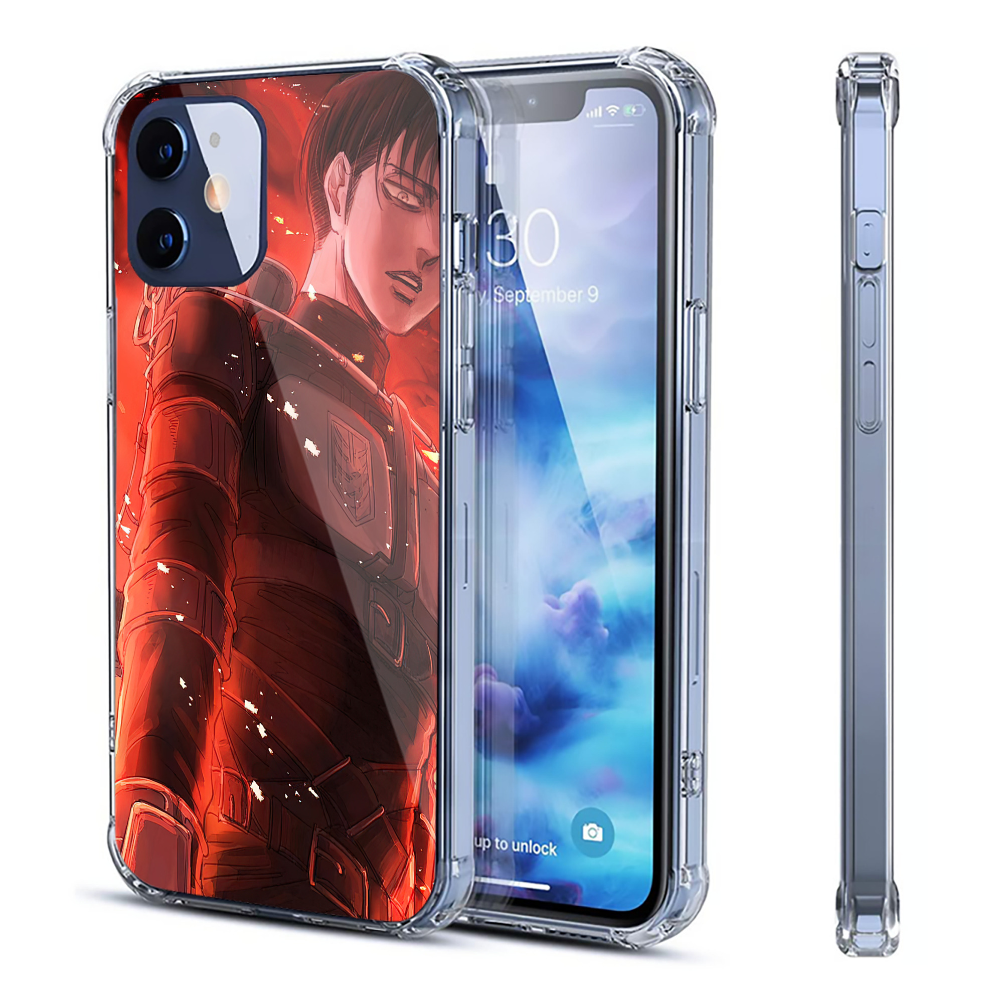 （画像用） 進撃の巨人 Attack on Titan 【iPhone 12シリーズ対応】透明スマホケース（クリアソフトケース）